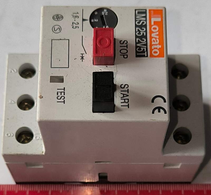 Lovato  LMS25 2V5T MANUAL MOTOR PROTECTOR   .. cena na dotaz / price on request
