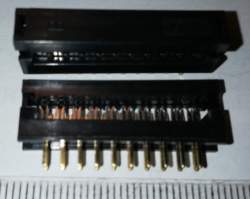 LPV-20 .. 2x10p vidlice samořez. na kabel do DPS , RM2.54  .. balení 55ks za 150Kč