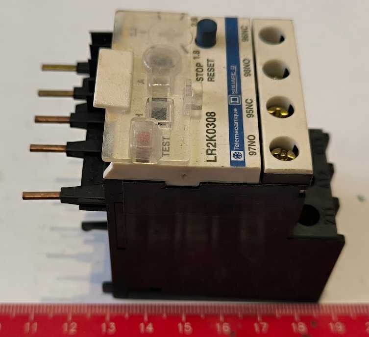 LR2K0308 - Schneider Electric TeSys jistící nadproudové relé tř.10A 1,8-2,6A