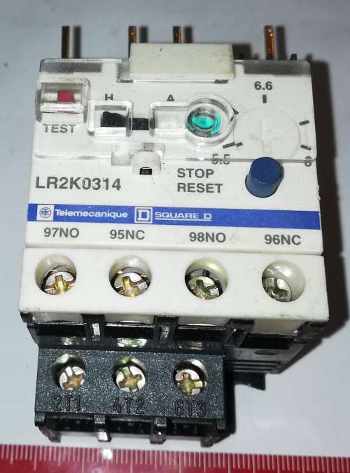 LR2K0314 Jistící nadproudové relé tř.10A, 5,5-8A