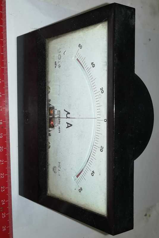 měřící přístroj 120x100x75mm, MEA-1 uA metr NFe 2122386 1971 Poland, systém reaguje  .. použitý / used   .. cena na dotaz / price on request