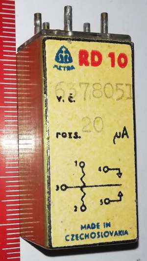 polarizované relé METRA RD10, pájené   .. cena na dotaz / price on request