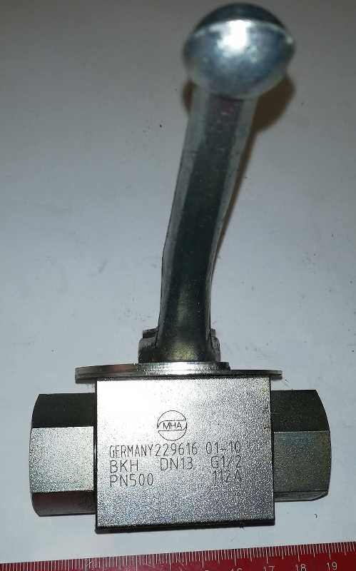 Kulový ventil - MHA Germany229616 01-10 BKH DN13 G1/2 PN500 112A   .. použitý / used