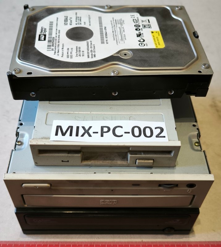 MIX-PC-002 - mix mechanik (CD, DVD, .. FDD), HD .. na náhradní díly, dle foto