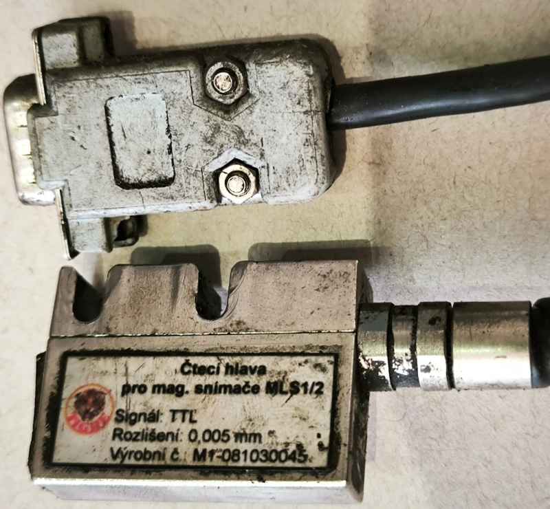 MLS1/2 - čtecí hlava pro mag. snímače TTL 0,0005mm, na kabelu 5,2m  .. použitý / used   .. cena na dotaz / price on request
