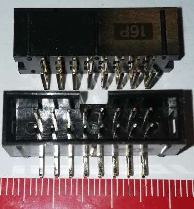 MLW16A - Konektor vidlice rozteč 2,54mm, 2x8pin do DPS/90°  .. balení 40ks za 90Kč