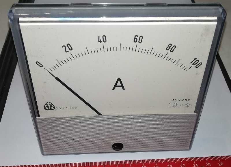 MP120 - METRA, stupnice 100A, bez bočníku, citl. 60mV 6 ohm