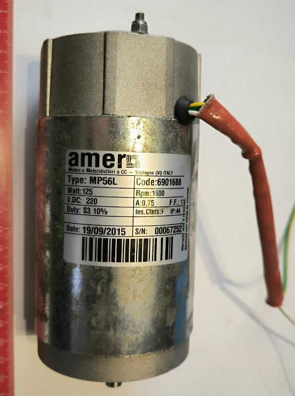 motor AMER MP56L 125W 220Vdc 125W Rpm 1600  .. použitý / used   .. cena na dotaz / price on request