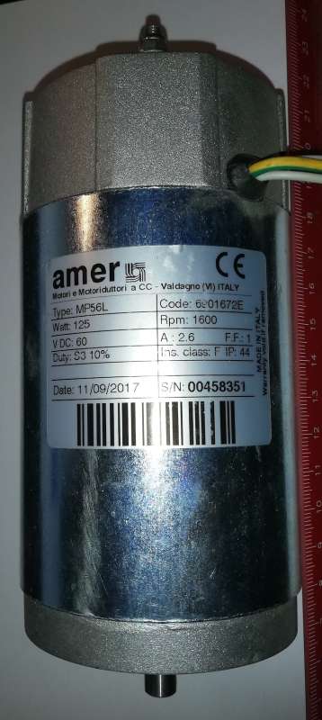 motor AMER MP56L 125W 60Vdc Rpm:1600 code:6901672E .. použitý / used   .. cena na dotaz / price on request
