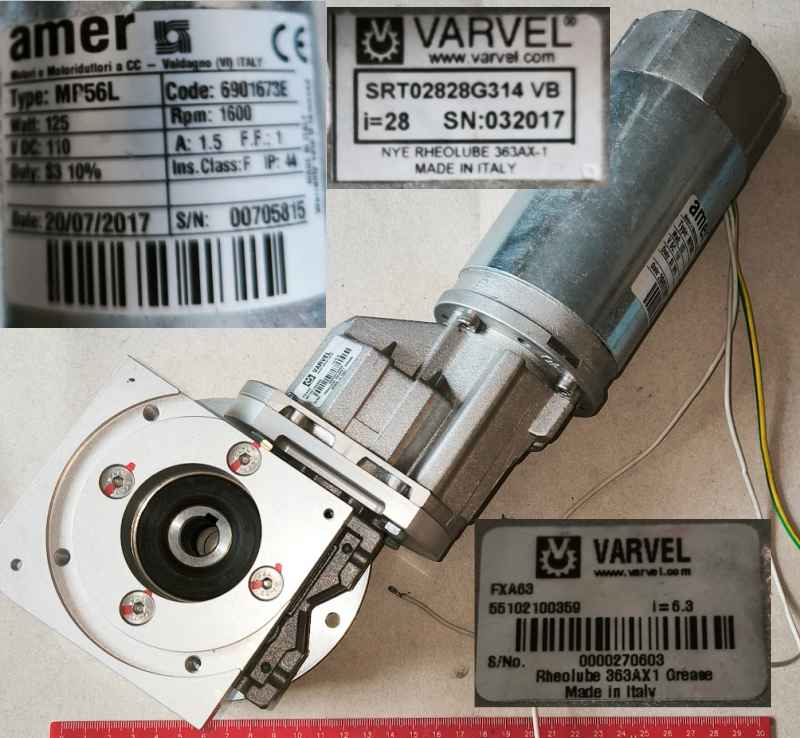 motor AMER MP56L 110Vdc 125W sestava  .. použitý / used   .. cena na dotaz / price on request (003)