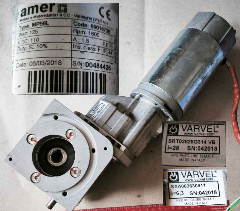 motor AMER MP56L 110Vdc 125W sestava  .. použitý / used   .. cena na dotaz / price on request (006)