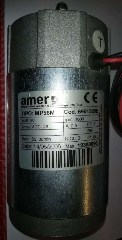 motor AMER MP56M 90W 48Vdc Rpm:1600 code:6901329E .. použitý / used   .. cena na dotaz / price on request