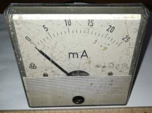 MP80 - METRA, 0-25mA,  starší špinavý