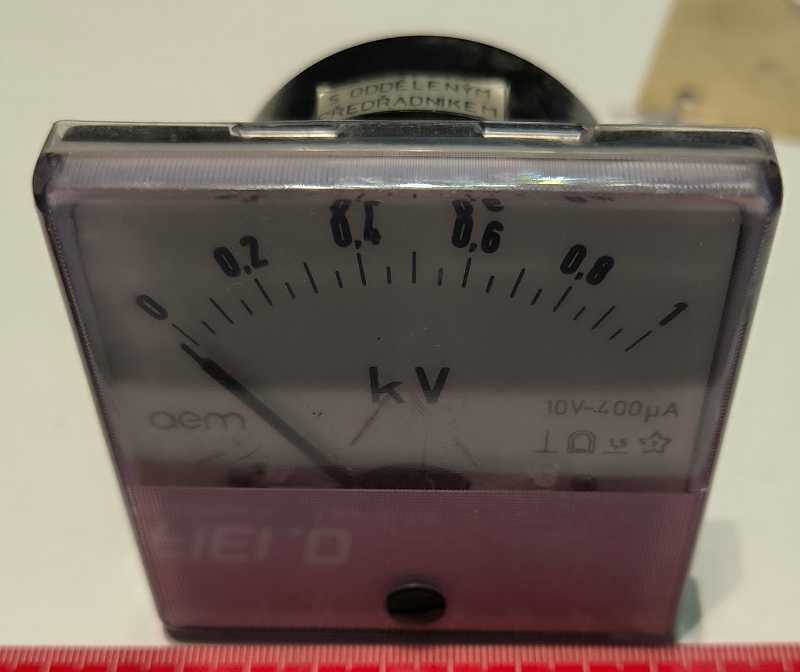 MP80 aem, 10V-400uA, stupnice 1kV, nový, bez předřadníku