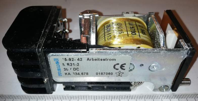 releový indikátor (FAILURE) MAUELL MR21-2, z demontáže  .. cena na dotaz / price on request