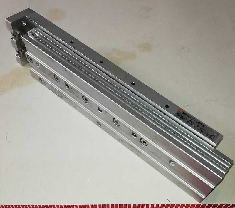 SMC MXS12-100A cyl, slide table, dual rod, MXS/MXJ GUIDED CYLINDER  .. použitý / used