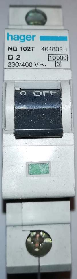 jistič HAGER ND102T D2 464802