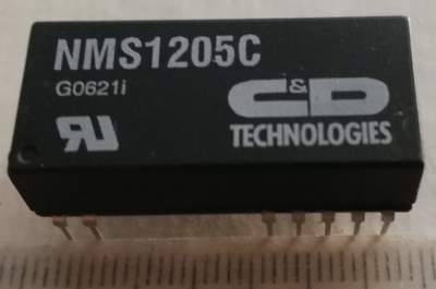 NMS1205C - Isolated DC/DC Converters 12V+/-5Vout +/-200mA 6kVDC Isolated 2W