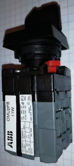 OMU2PB - ABB - Otočný Přepínač, 3 Cest., 2 Póly, 60 °