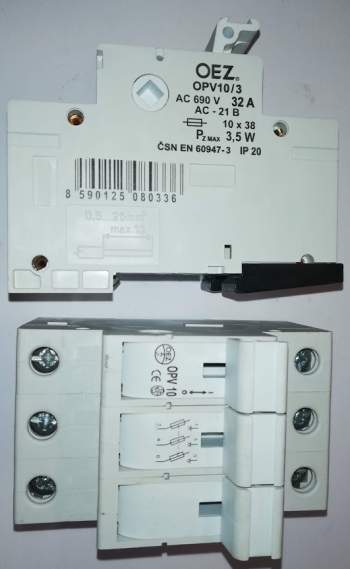 není skladem - OPV10/3 - ODPÍNAČE VÁLCOVÝCH POJISTEK VELIKOSTI 10X38