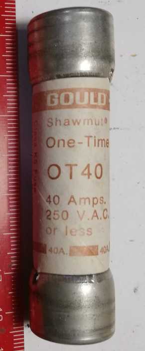 OT40, Ferraz Shawmut, OT Series, class K-5, low voltage fuse, one-time, 250V, 0.81