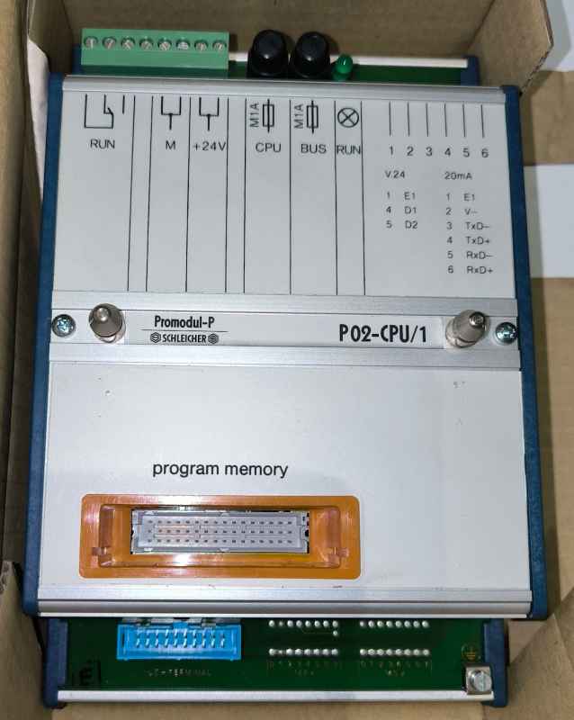 SCHLEICHER P02-CPU/1C - 29105406 938 075 - 24Vdc P20-Bus .. cena na dotaz / price on request