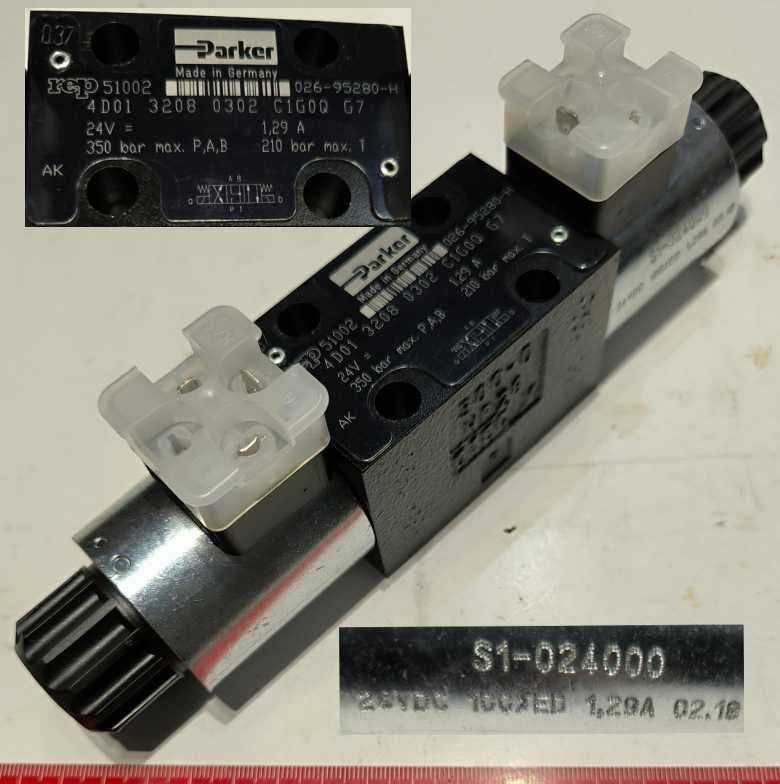 PARKER-003 -  4D01 3208 0302 C1G0Q G7  ( 4D0132080302C1G0QG7 ) + 2x S1-024000 24Vdc ...  cena na dotaz / price on request