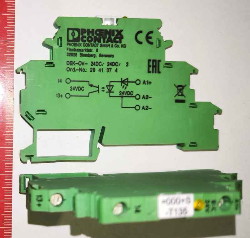 PHOENIX-2941374 - DEK-OV- 24DC/ 24DC/ 3 - Solid-state relay terminal block    .. cena na dotaz / price on request