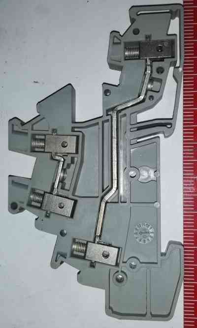 řádová svorka na DIN lištu -  Phoenix PIK 4-L/L - použitá / used .. z demontáže .. balení 20ks za 95Kč