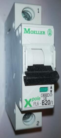 PL6-C16/1 (286533) -  Jistič 1P 16A C 6kA  MOELLER  .. použitý / used