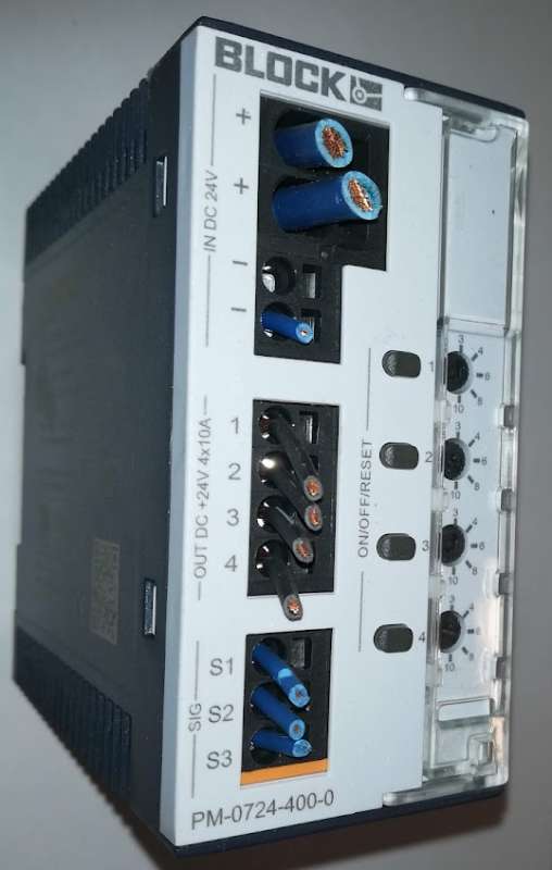 PM0724-400-0 .. ELECTRONIC CIRCUIT BREAKER, 24VDC, 10A .. použitý / used .. cena na dotaz / price on request