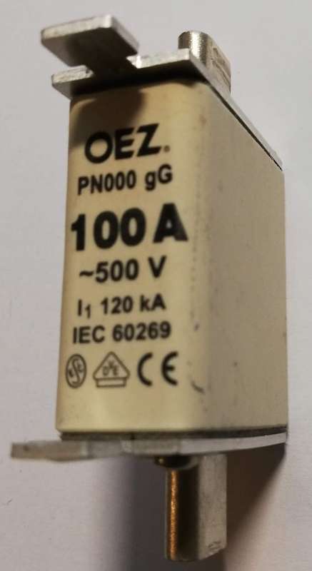 nožová pojistka PN000 100A OEZ