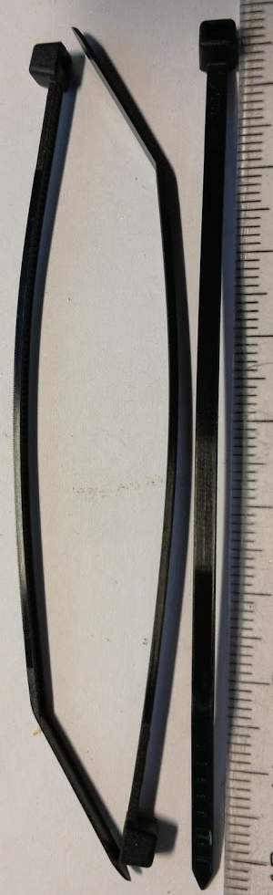 vázací páska G163 černá, délka 100mm, šířka 2,4mm .. balení 100ks za 40Kč