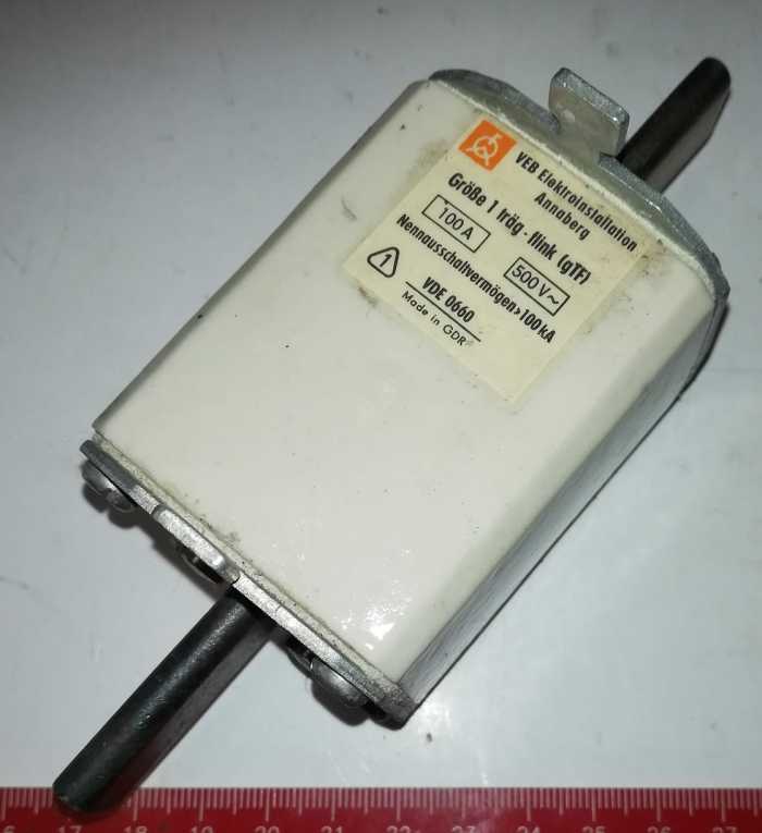 pojistka 100A/500V gTF - DDR, WEB Annaberg