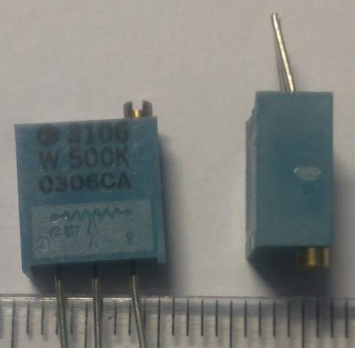 potenciometr montážní stojatý 500k    .. balení 20ks za 50Kč