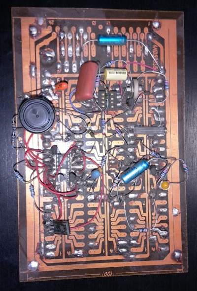 není skladem - pokusná deska 110x170mm s nějakým zapojením, na ND