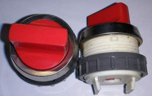 T6B - ovládací hlavice provedení B, 3  polohy - červená (PP11011)