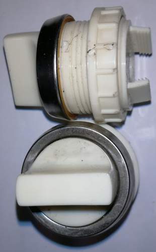 T6B - ovládací hlavice provedení B, 3  polohy - bílá (PP11013)