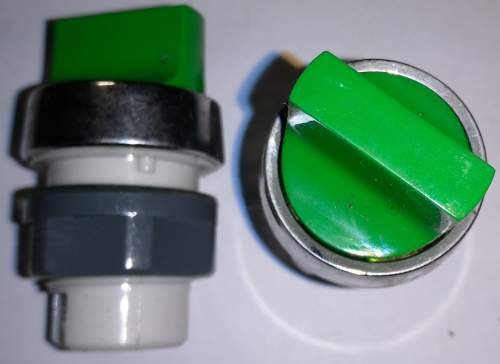 T6G/22 - ovládací hlavice provedení G, 2  polohy - zelená