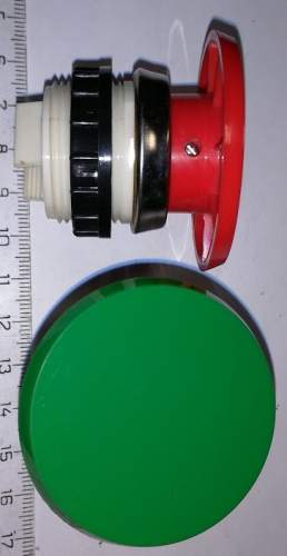 T6H30 - STOP tlačítko(hříbek) bez aretace - ČERNÝ