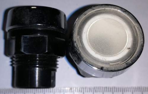 T6C/22 ovládací hlavice bílá průhledná