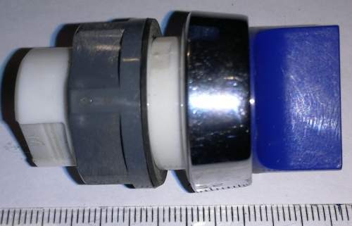 T6G/22 - ovládací hlavice provedení G, 2  polohy - modrá