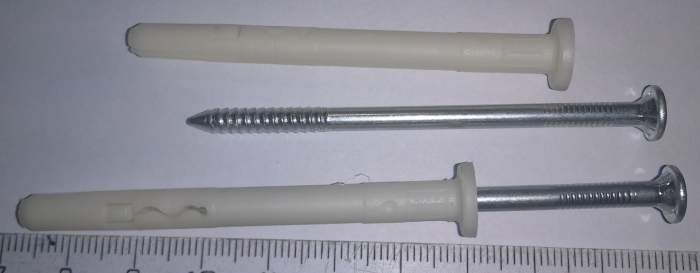 hmoždinka + šroub HILTI HPS-1 6/40x65 .. balení 100ks za 180Kč