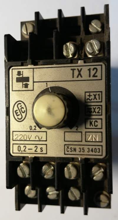 relé TX12 220Vstř 0,2-2s ZN KC (PP11216)  ..  cena na dotaz / price on request
