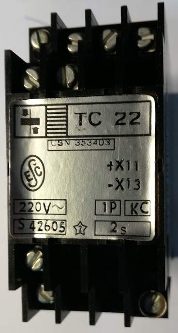 relé TC22 220Vac 1P KB 2s   ..  cena na dotaz / price on request