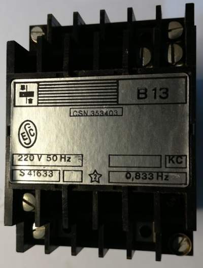 B13 KC 220V 50-60Hz 0,833Hz   ..  cena na dotaz / price on request