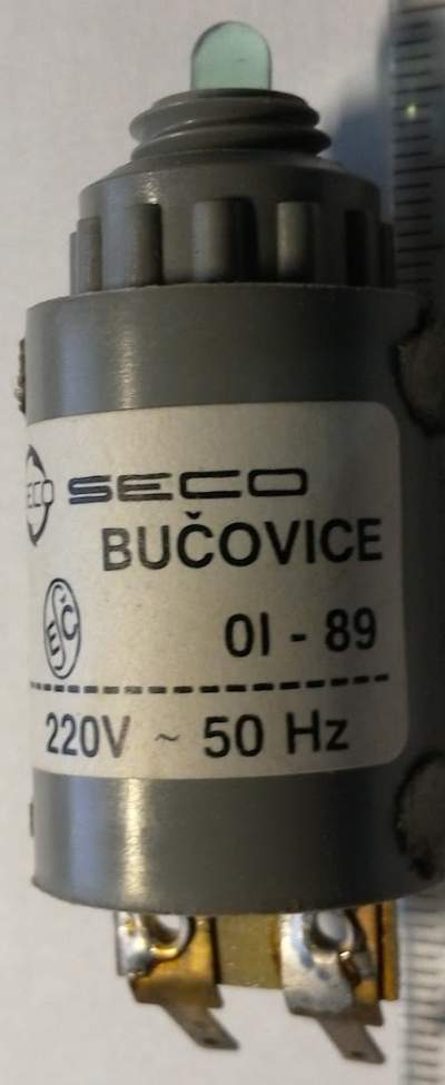 LED náhrada kontrolky na 220V - SECO - žlutá LED