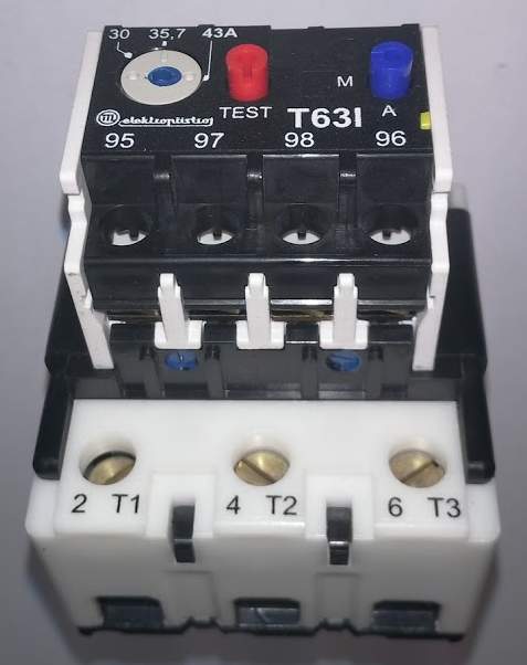 tepelné jistící relé T63I 43A    .... cena na dotaz / price on request