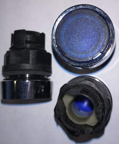 T10C MO modrá - spínací hlavice s prosvětlením