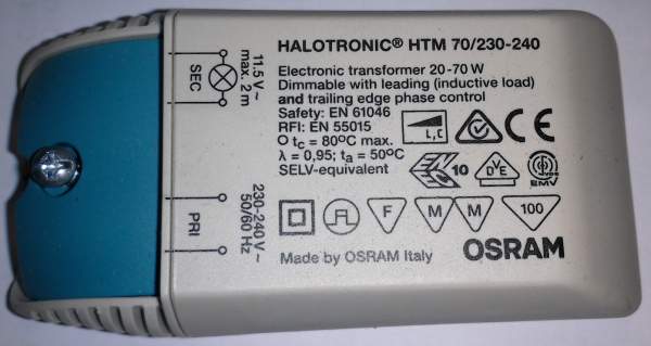 HALOTRONIC HTM 70/230-240 - electronic transformer 20-70W
